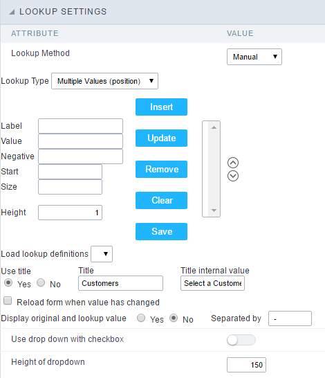 Manual Lookup Interface