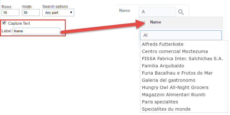 Lookup Settings configuration Interface.