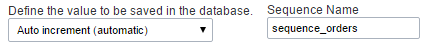 Auto increment configuration interface