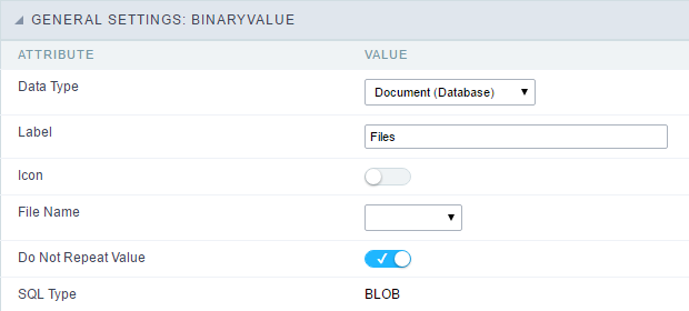 Upload field Configuration Interface.