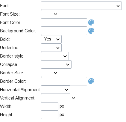 Title view setup interface on form