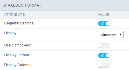 Date Field Behavior Interface of the Search Configuration.