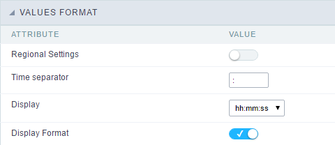 Time Field Behavior Interface of the Search Configuration.