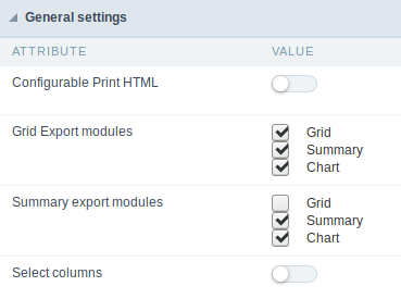 Print General Settings