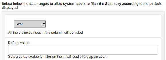 Date field settings - Actual Period.