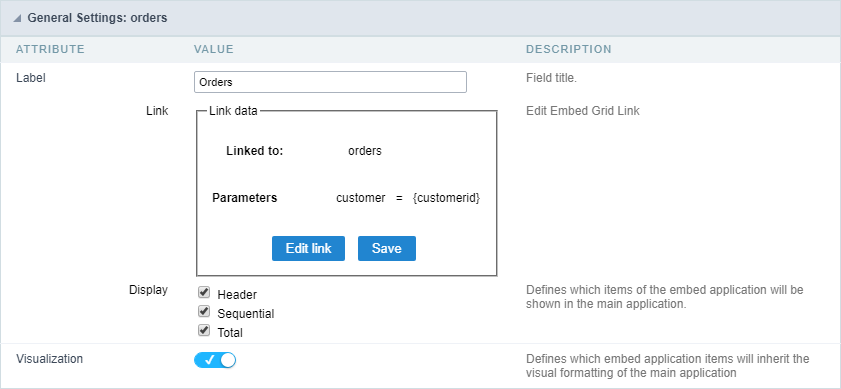 Nested Grid general settings