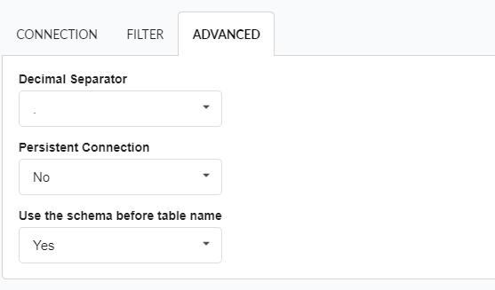 Advanced database connection configuration 