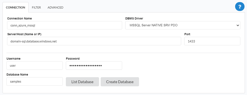 Connecting to the database