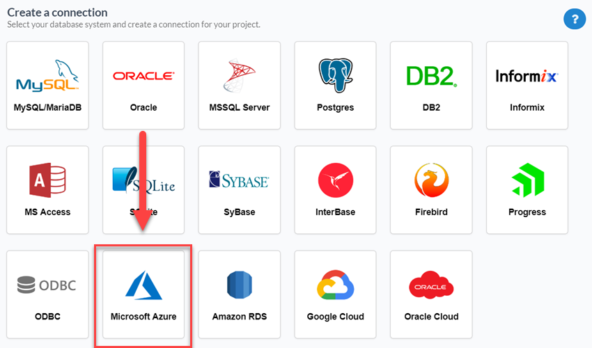 Selecting the database connection