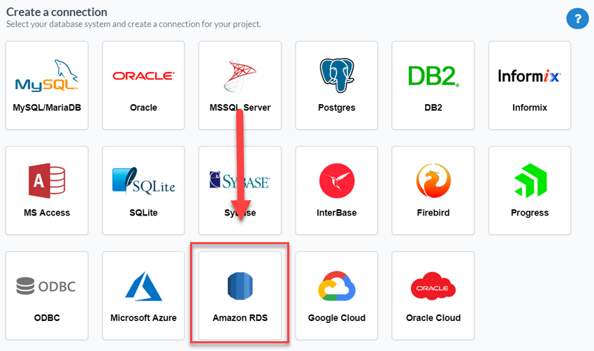 Selecting the database connection