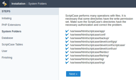 System Directories Display Screen