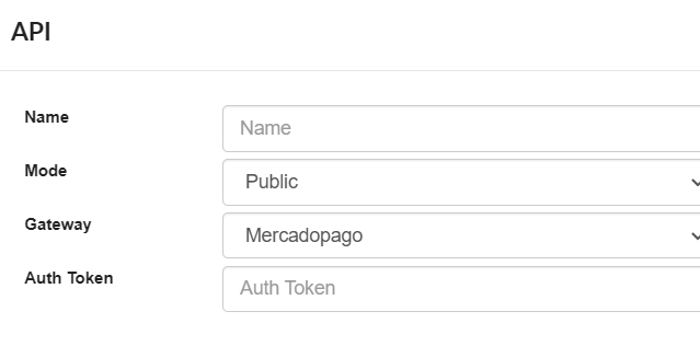 Payment configuration using Mercado Pago API