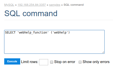 Calling procedure through SQL command