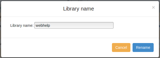 Renaming a library
