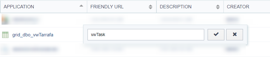 Friendly URL on the project's initial screen