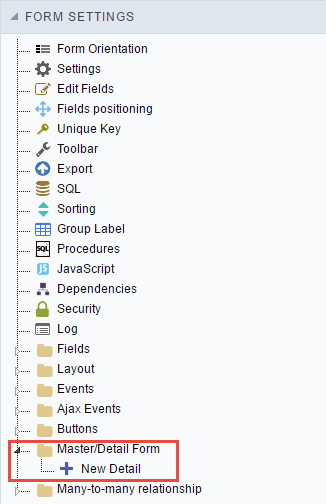 Creating a new detail.