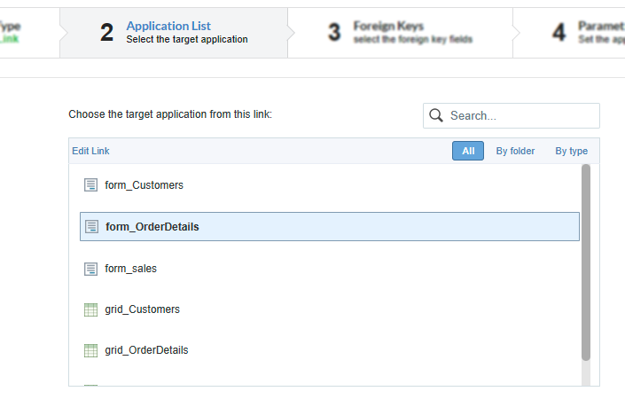 Interface to configure the detail application.