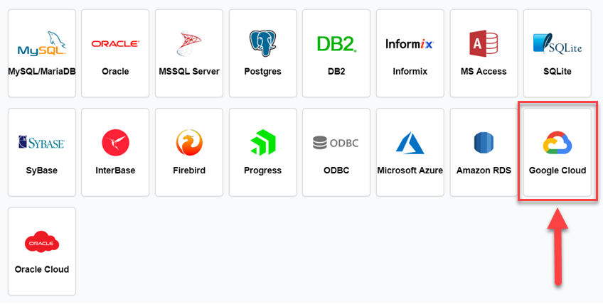 Selecting the database connection