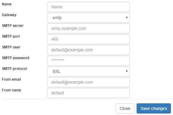 Sending Configuration