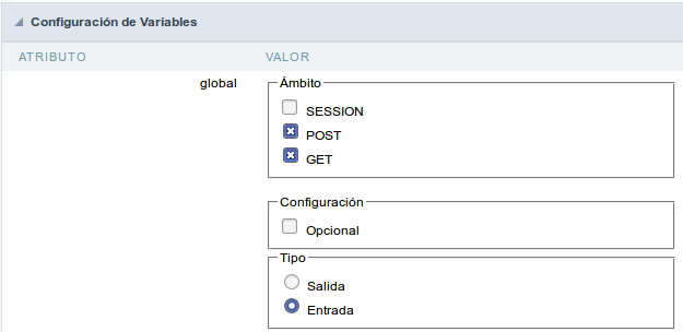 Configuracao Variavel Global