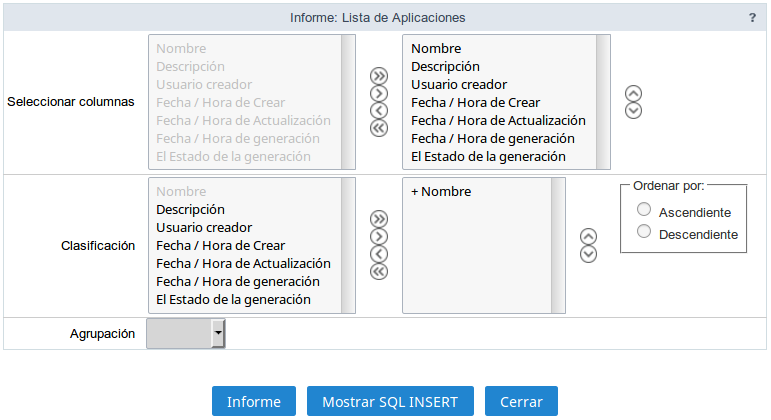 Defining report information