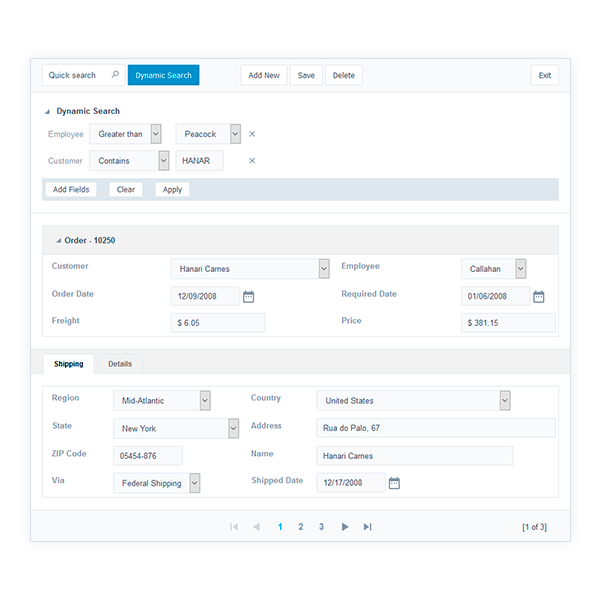 Forms with Dynamic Filters