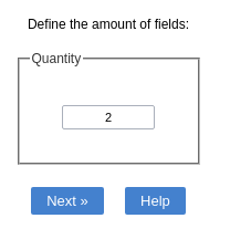 Amount of fields to create