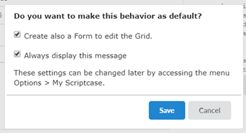 Set a default pattern for automatic form creation