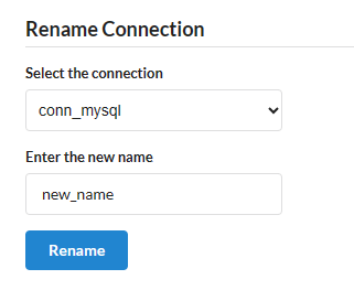 Rename connection