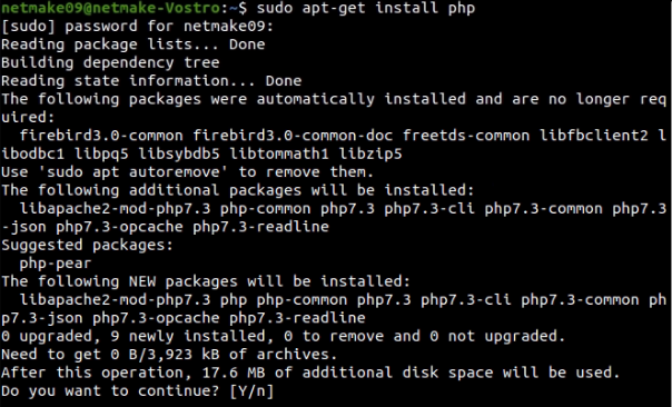 Installing the PHP