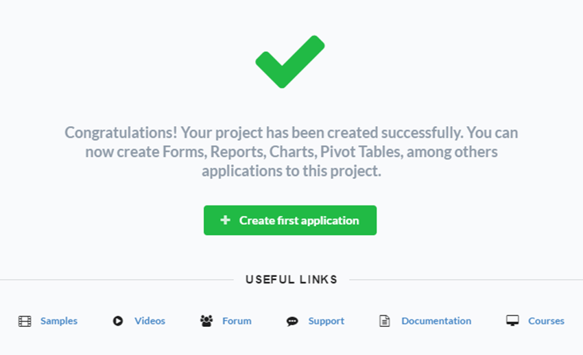 Success on Creating the Project