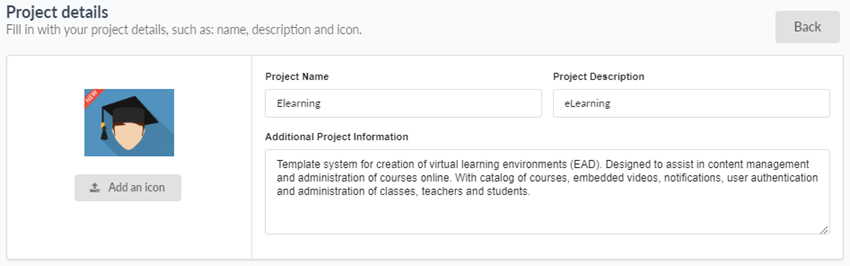 Template project details