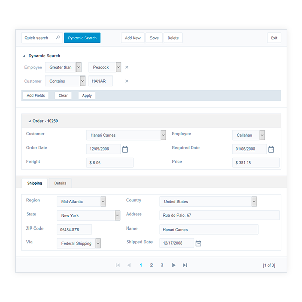 Forms with Dynamic Filters