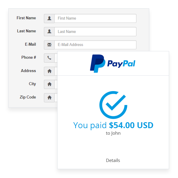 Integration with Paypal