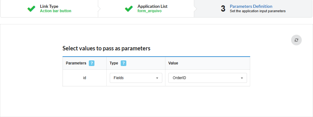 Parameter settings