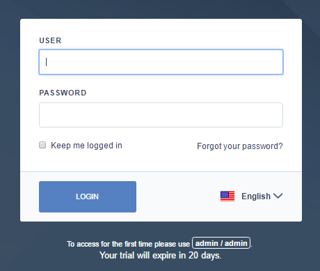 Scriptcase access screen