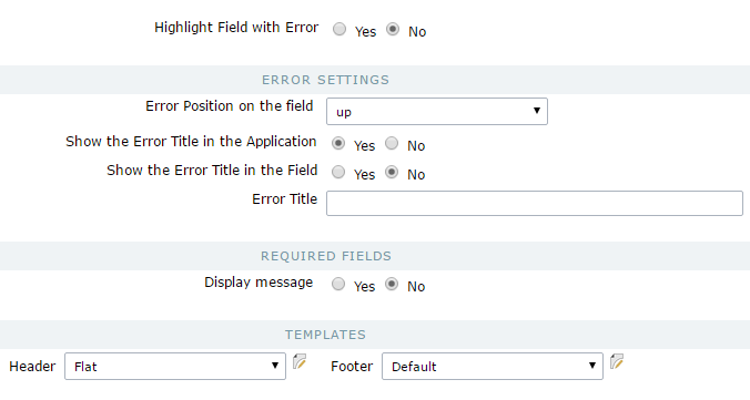 Default Values – Control