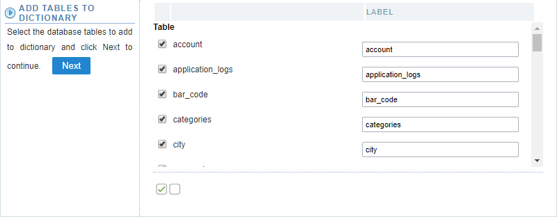 sync tables