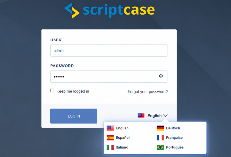 Interfaccia di sviluppo disponibile in 6 lingue