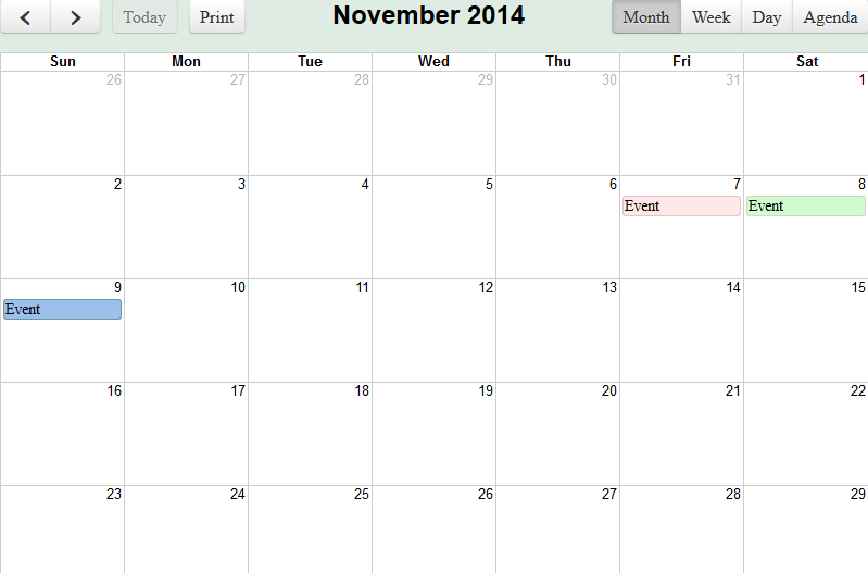 scriptcase calendar remove agenda button