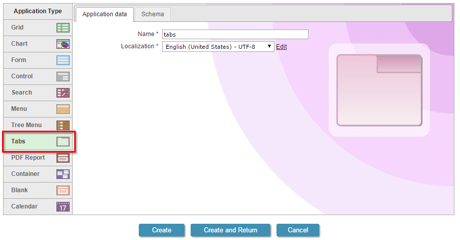 Creating a tab application